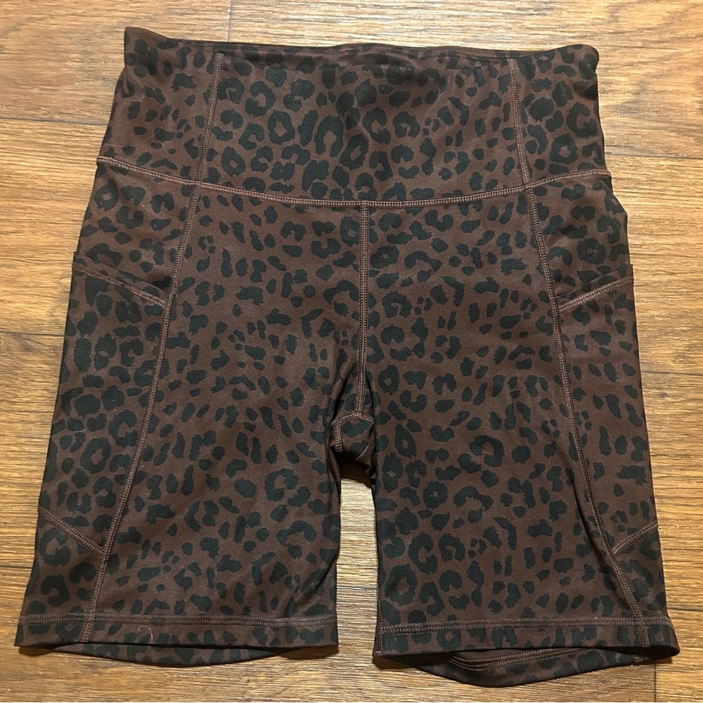 GAP Brown Leopard Print Bike Shorts